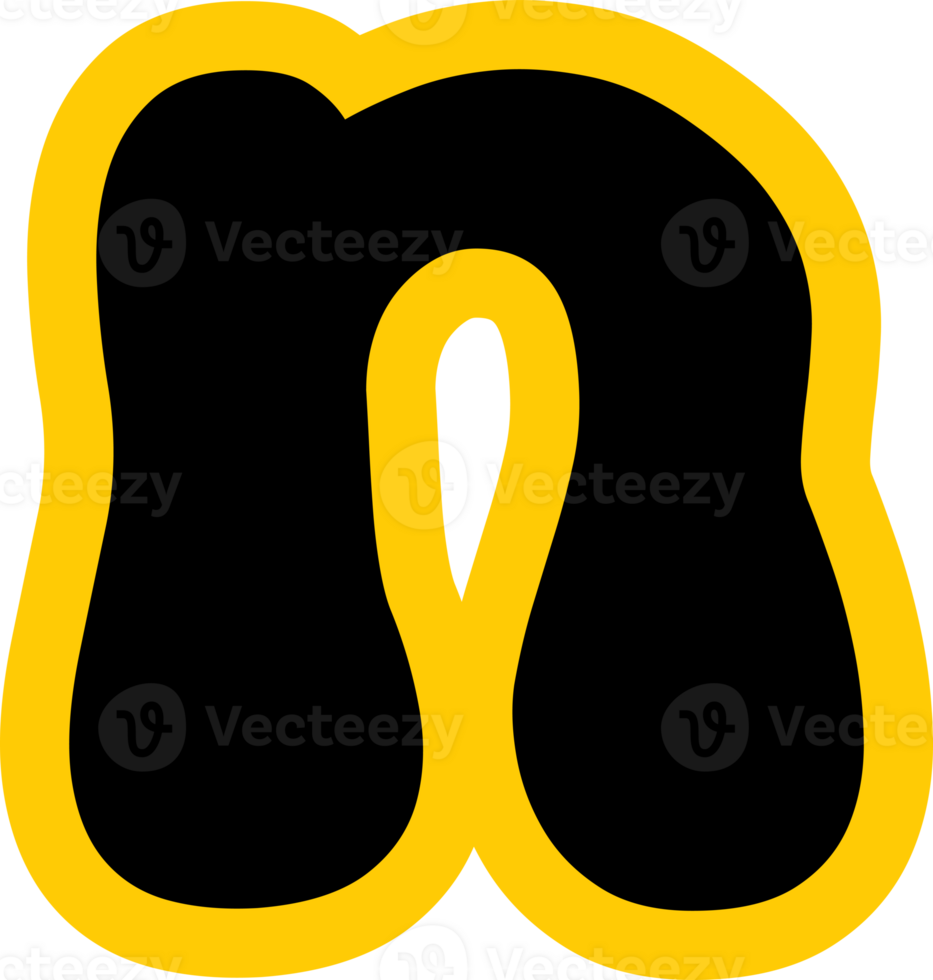 Funny Yummy font text glyph design png