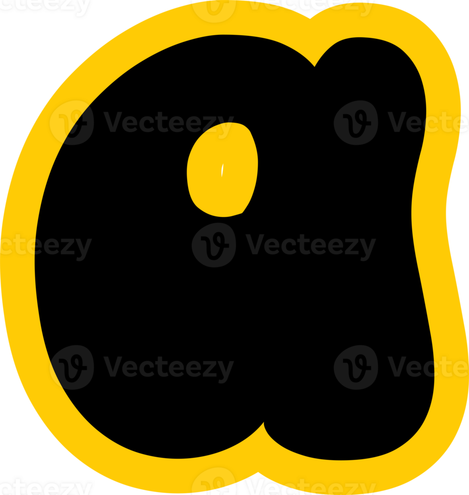 Funny Yummy font text glyph design png