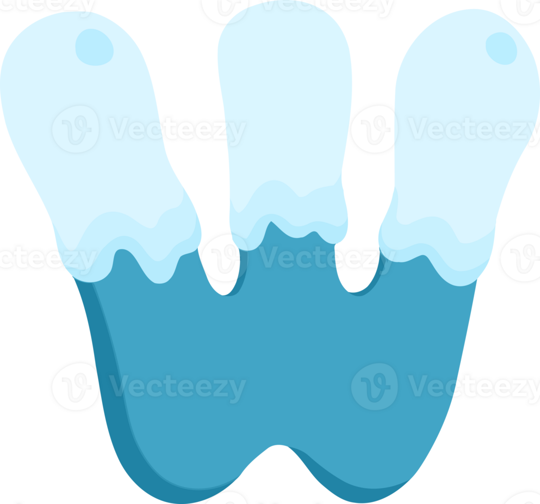 snow melt font glyph text flat design png