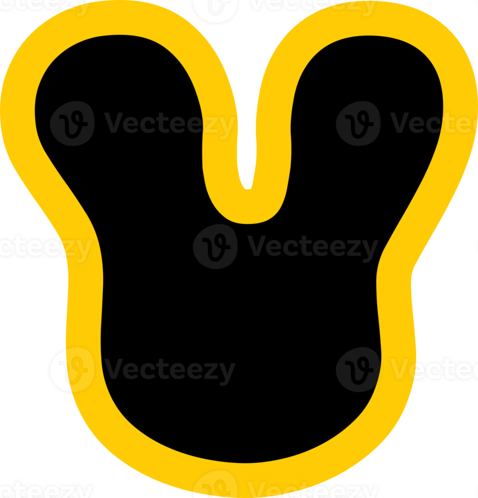 Funny Yummy font text glyph design png