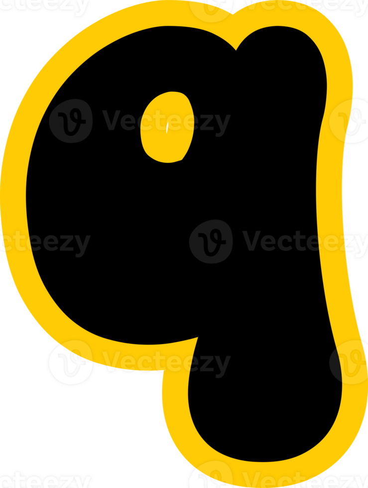 Funny Yummy font text glyph design png