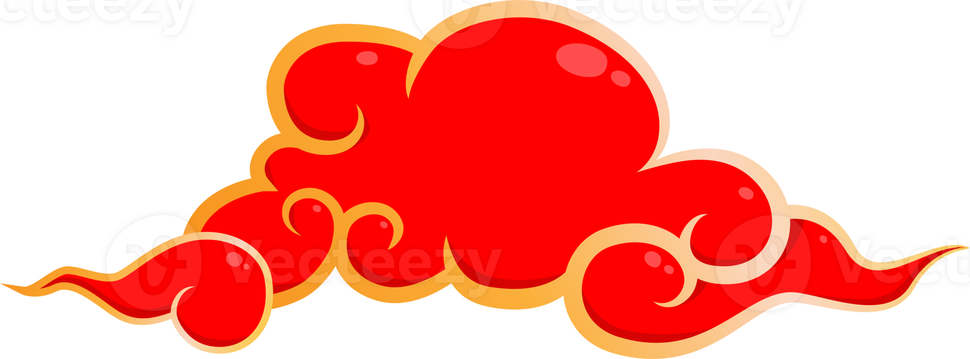 Red golden Sky chinese Flat design for festival culture asia png