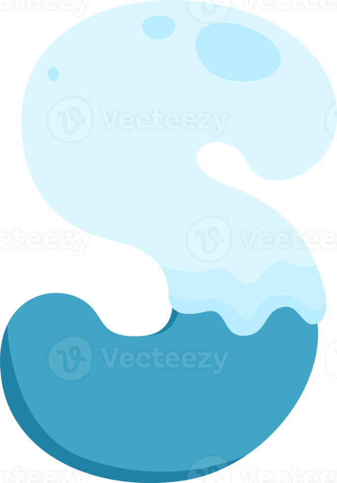 snow melt font glyph text flat design png