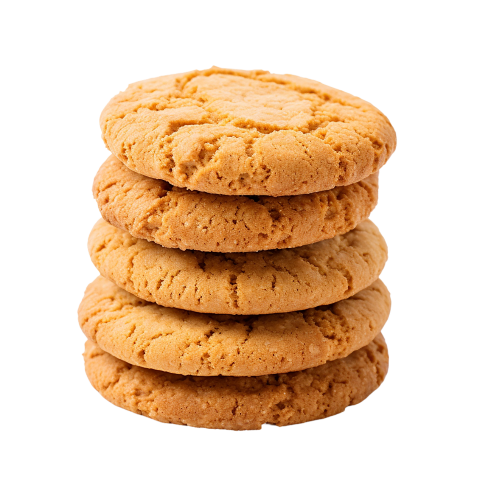 AI generated stack of cookies on transparent background PNG image