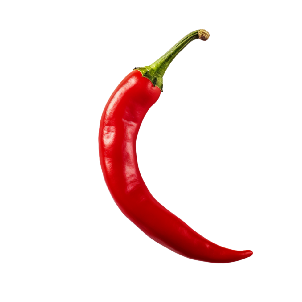 AI generated red hot chili pepper on transparent background PNG image