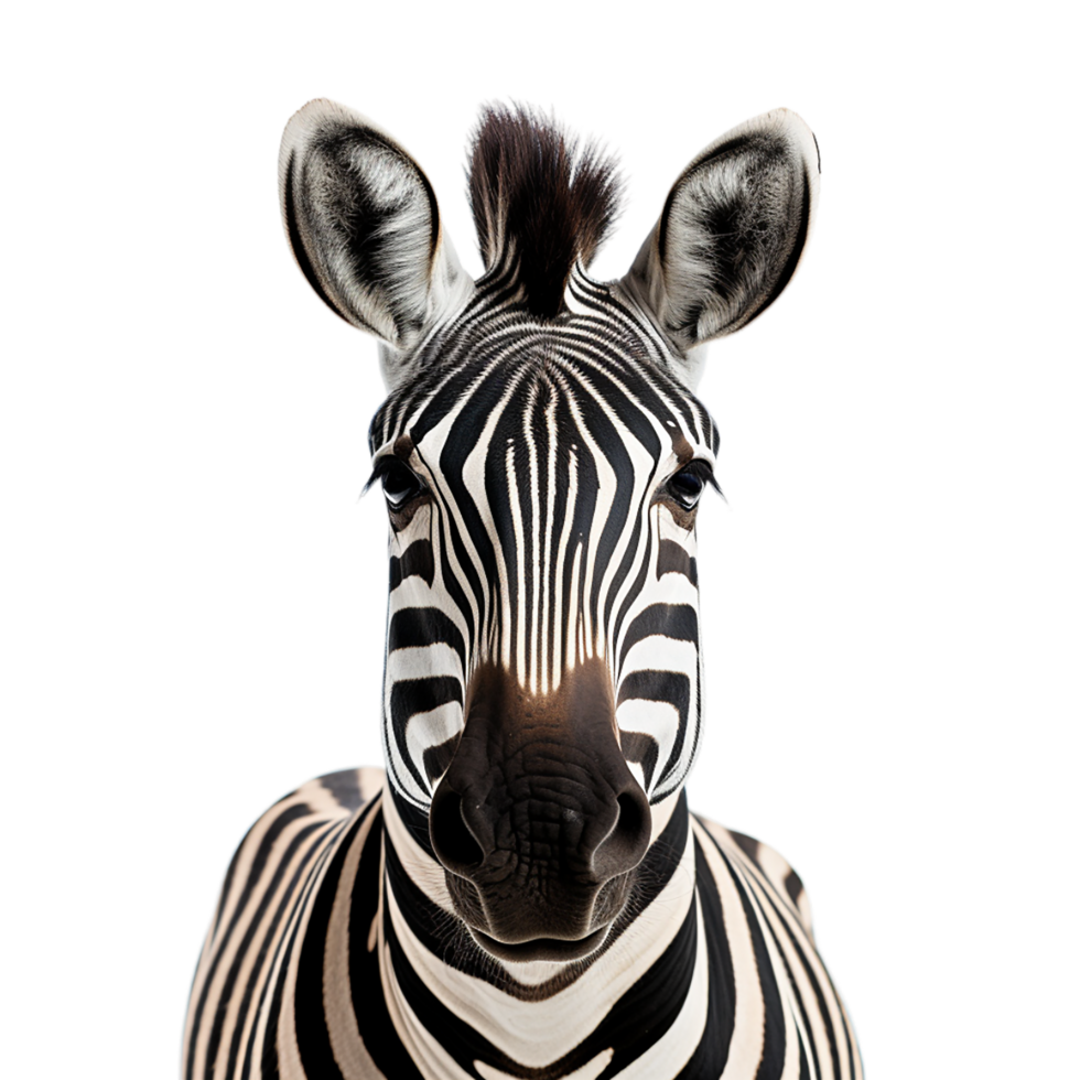 AI generated zebra on transparent background PNG image