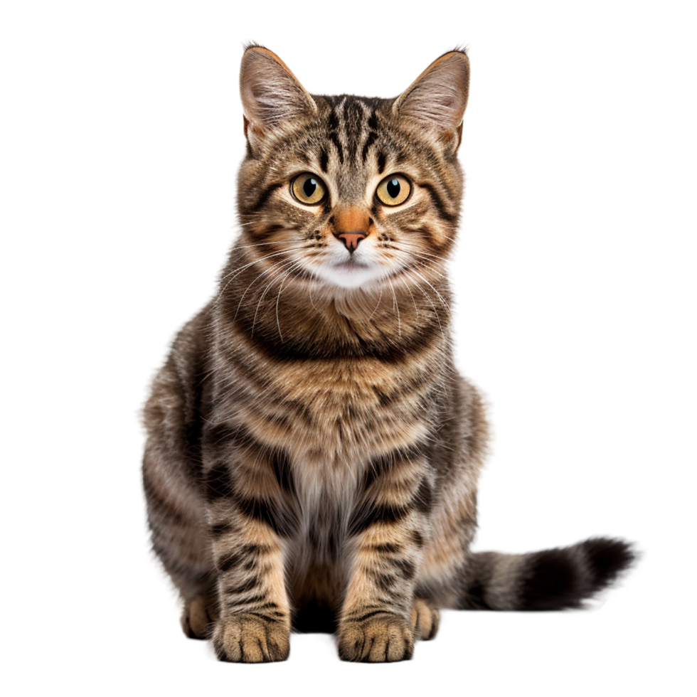 ai genererad kort hår katt på transparent bakgrund png bild