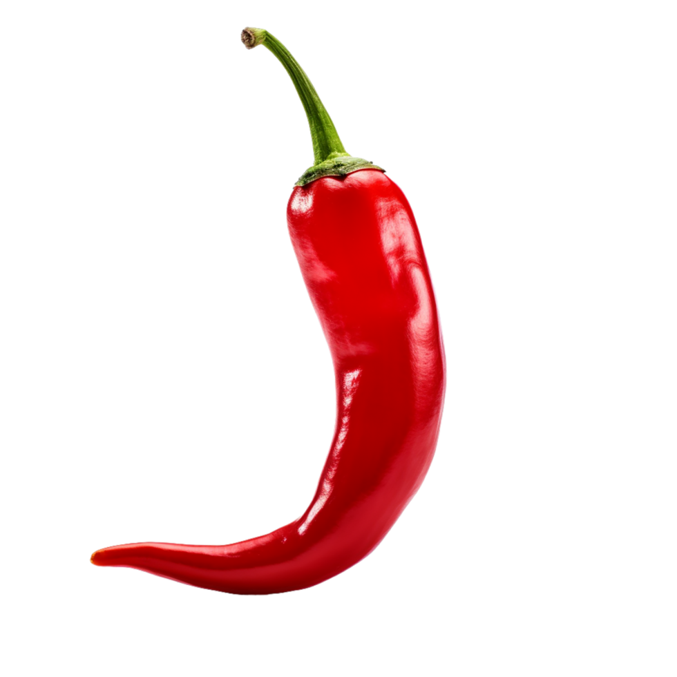 AI generated red hot chili pepper on transparent background PNG image