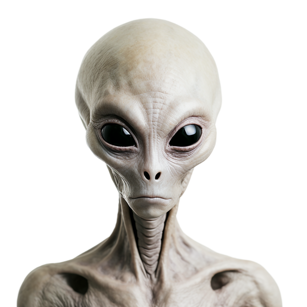 AI generated alien on transparent background PNG image