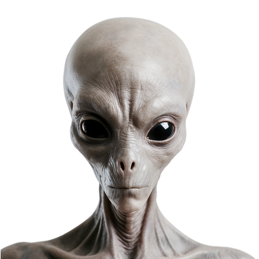 AI generated alien on transparent background PNG image
