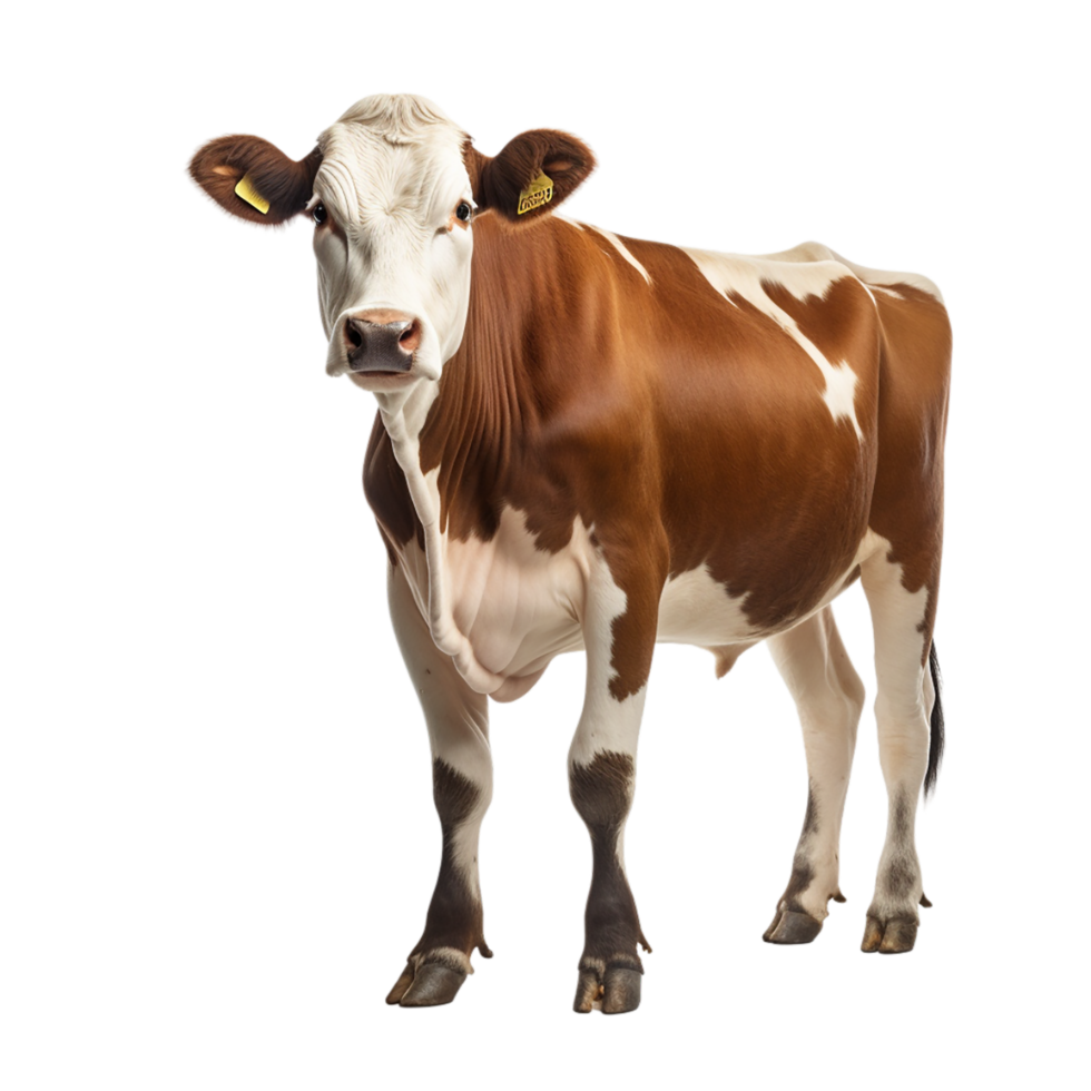 ai gerado vaca em transparente fundo png imagem