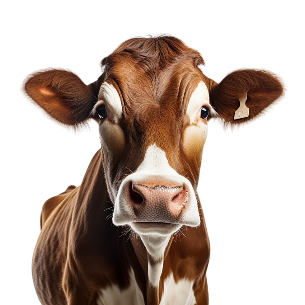 AI generated cow on transparent background PNG image