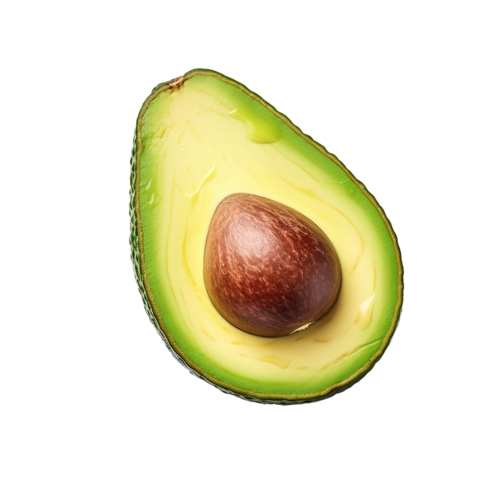 AI generated half of avocado on transparent background PNG image