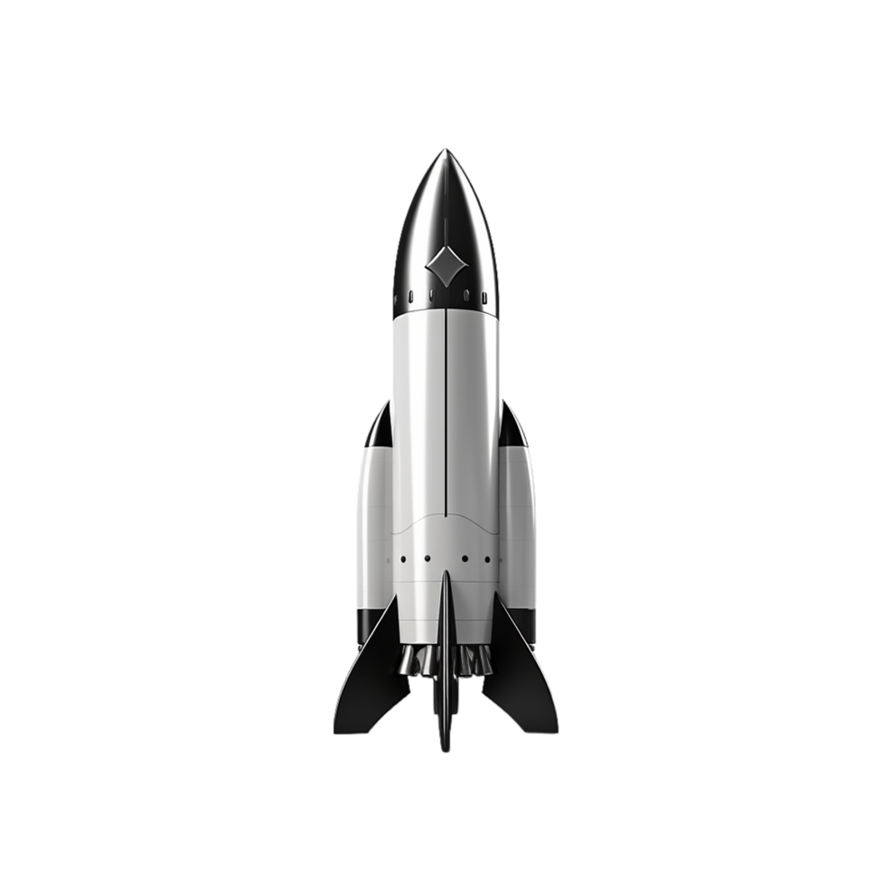 AI generated rocket in space on transparent background PNG image