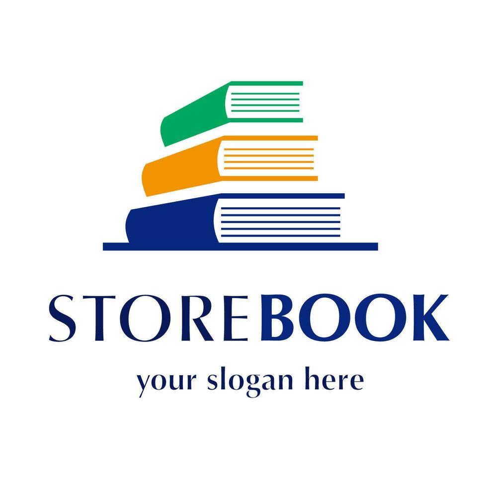 Tienda libro logotipo negro color aislado vector