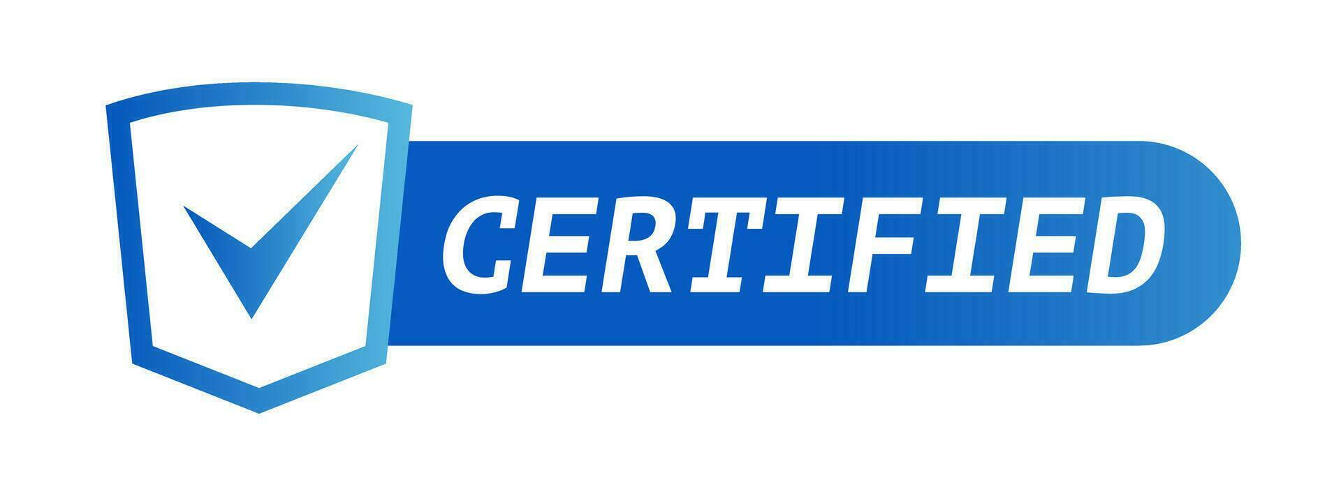 certificado emblema aislado en blanco antecedentes vector