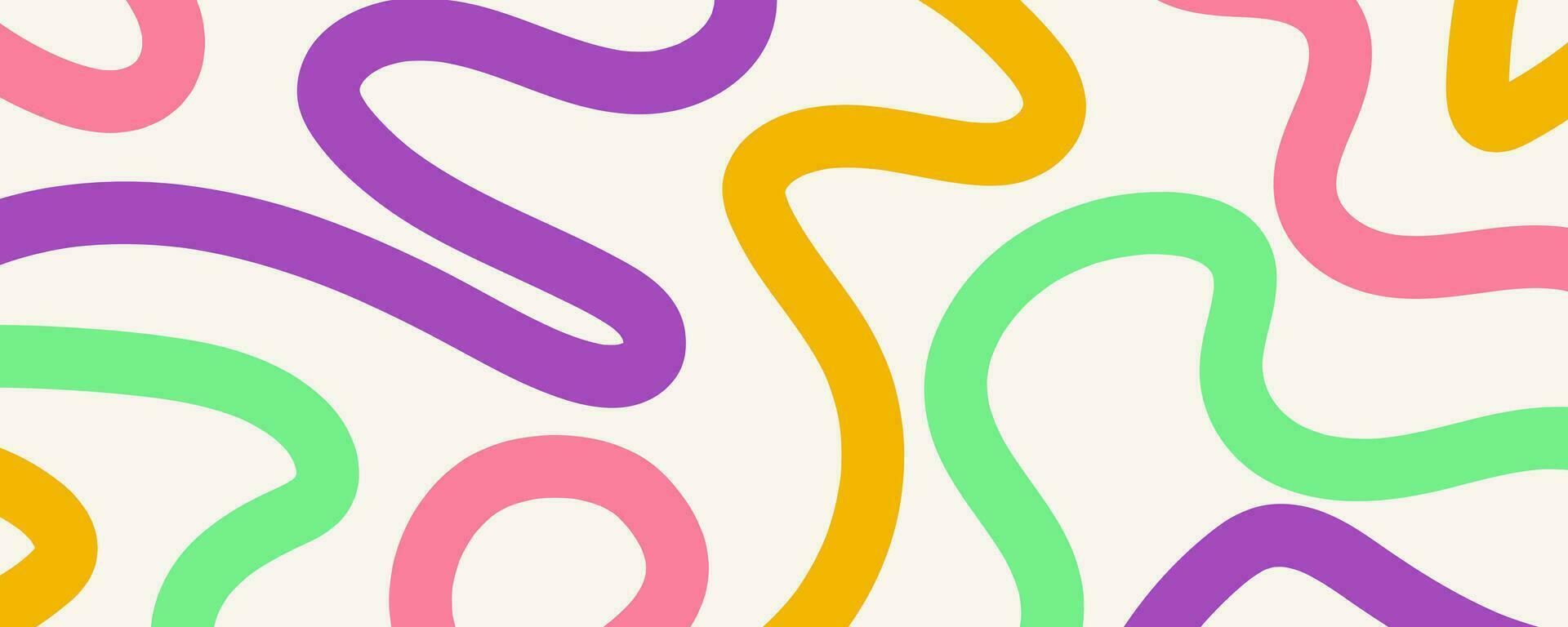 Abstract line color cute style on background vector