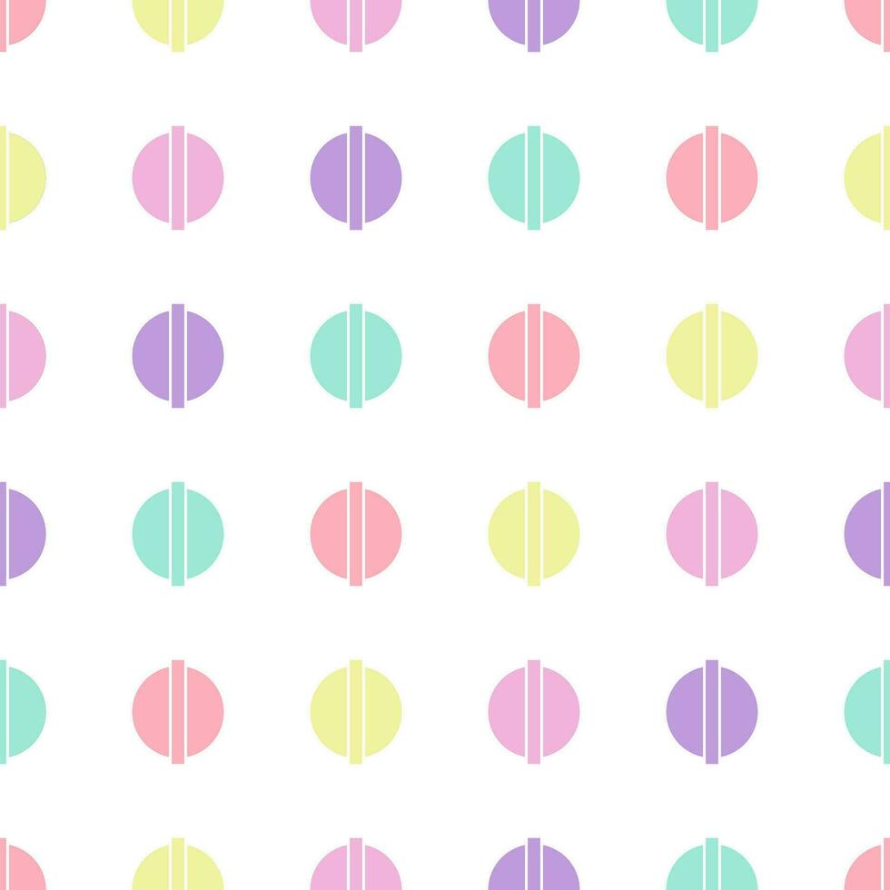 Seamless pattern with circles in pastel colors. Vector illustration, colorful pastel design background