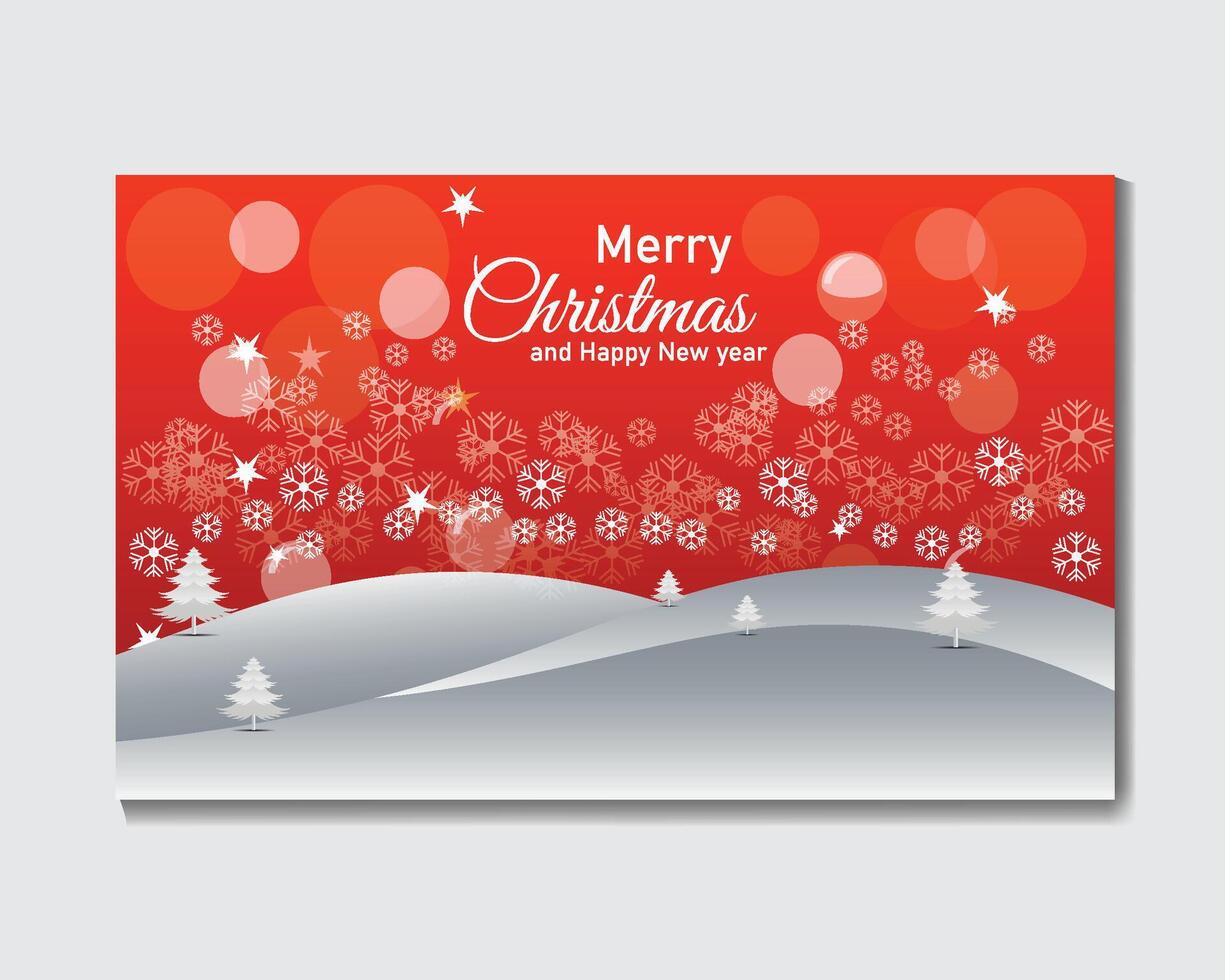 vector beautiful merry Christmas card template