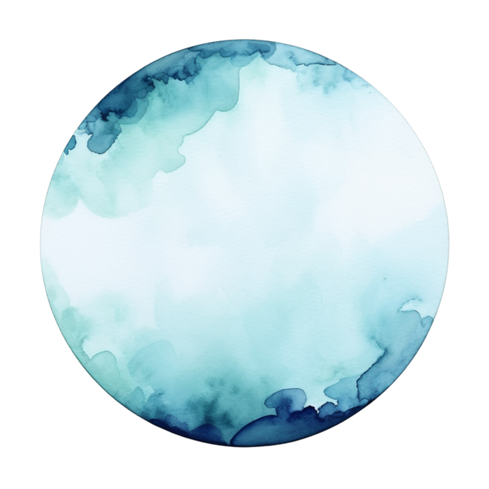 AI generated Round watercolor banner clip art png