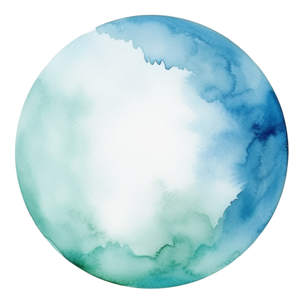 AI generated Round watercolor banner clip art png