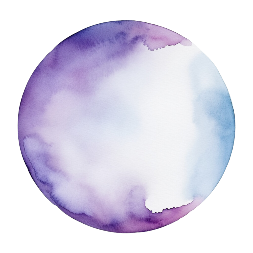 AI generated Round watercolor banner clip art png