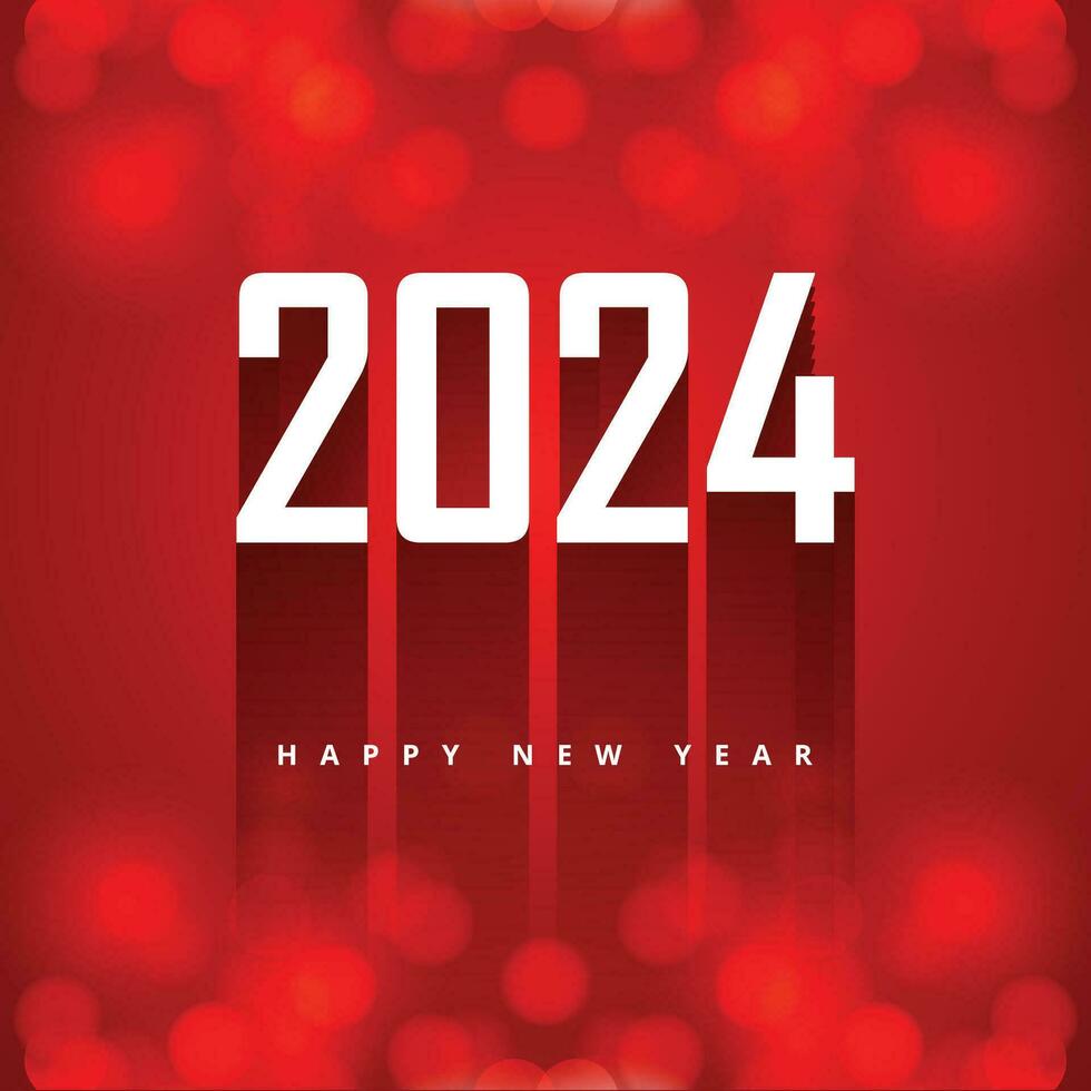 contento nuevo año 2024 celebracion tarjeta antecedentes vector
