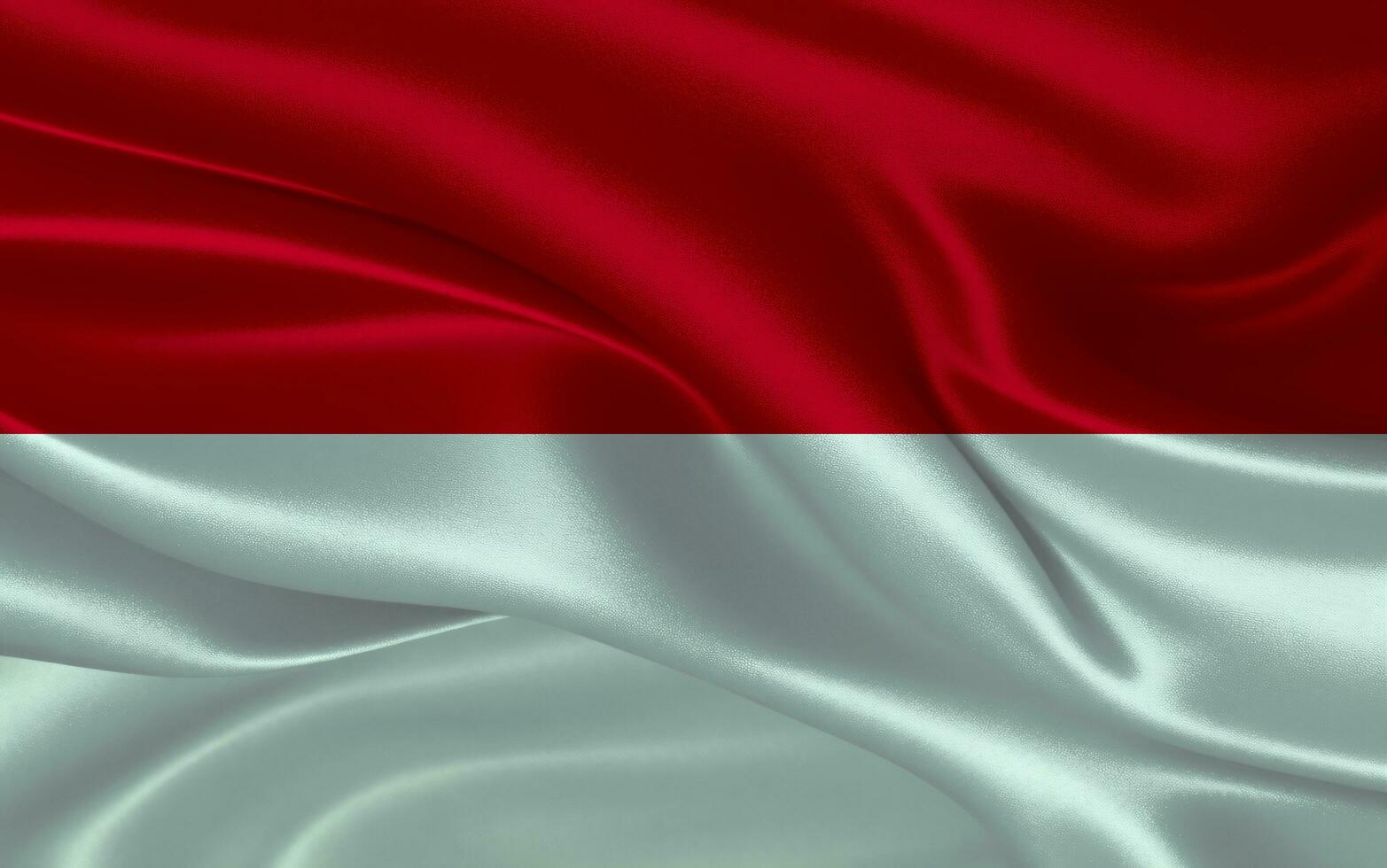 3d waving realistic silk national flag of Monaco. Happy national day Monaco flag background. close up photo