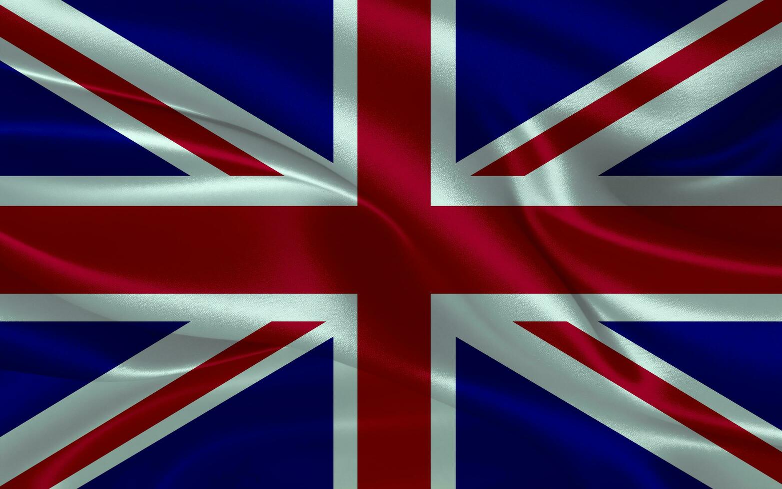 3d waving realistic silk national flag of United Kingdom UK. Happy national day United Kingdom UK flag background. close up photo