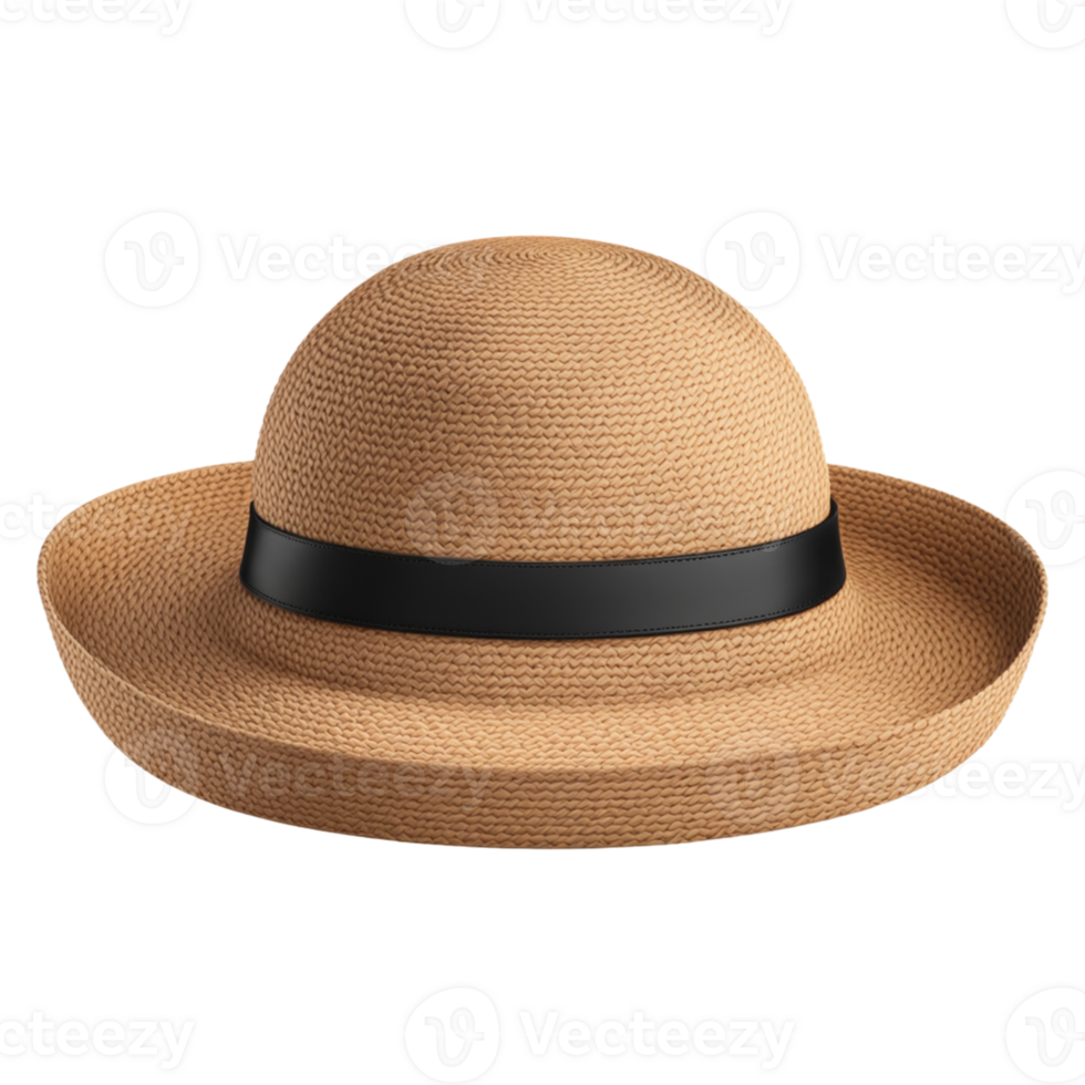 AI generated Womens Straw Hat Isolated on Transparent Background png