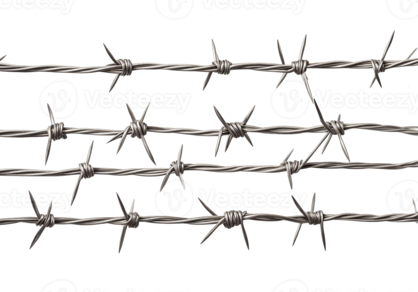 AI generated Barbed Wire Isolated on Transparent Background png