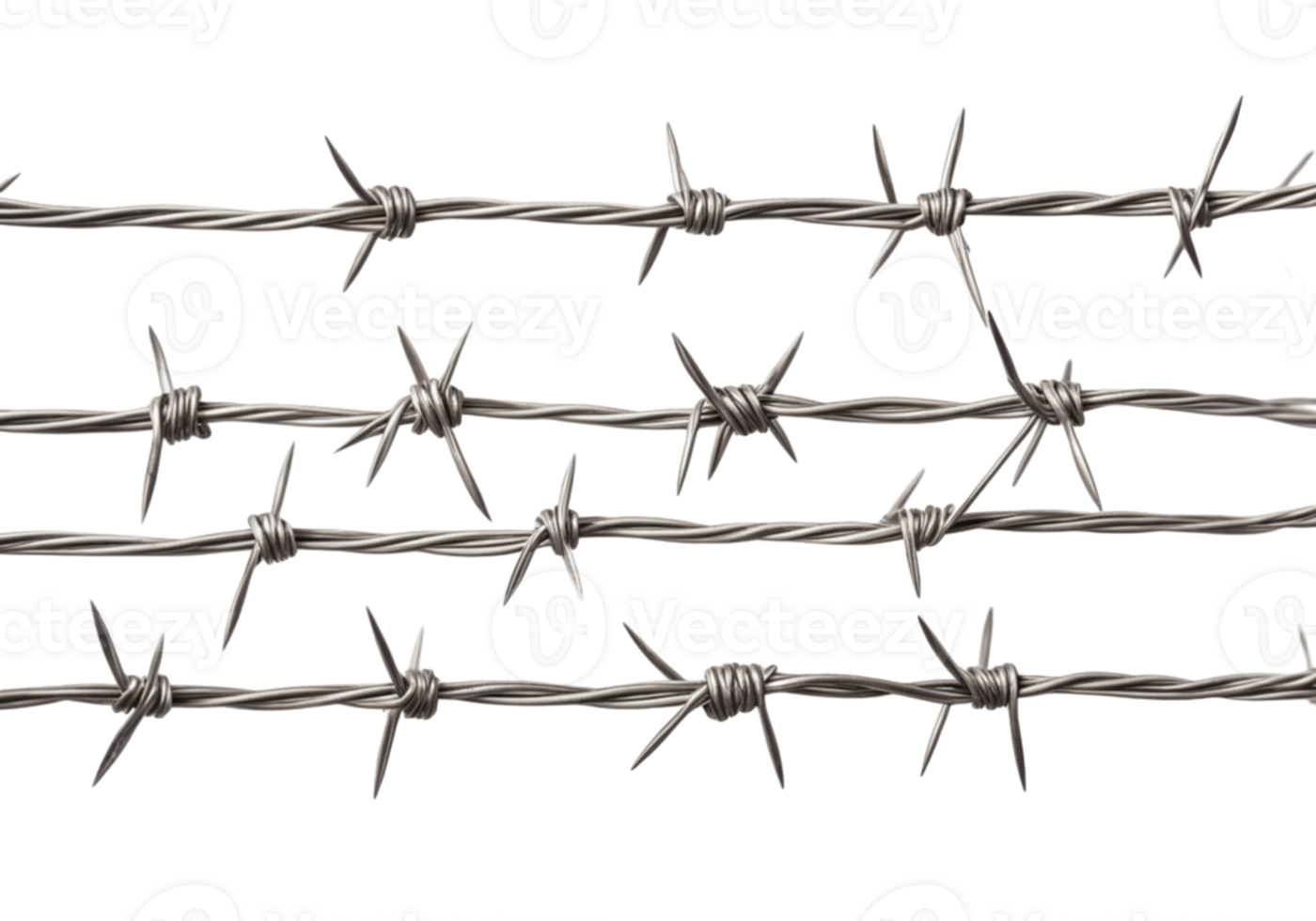 AI generated Barbed Wire Isolated on Transparent Background png