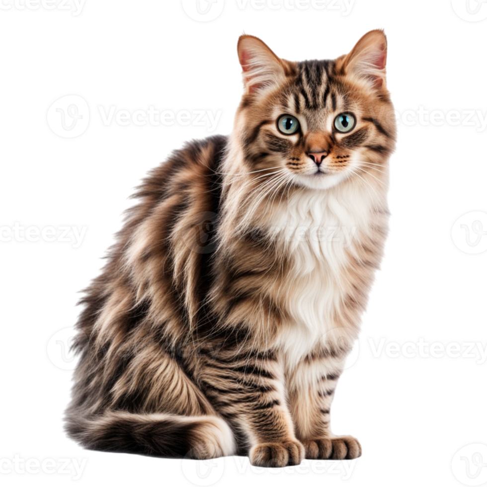 ai generato gatto isolato su trasparente sfondo png