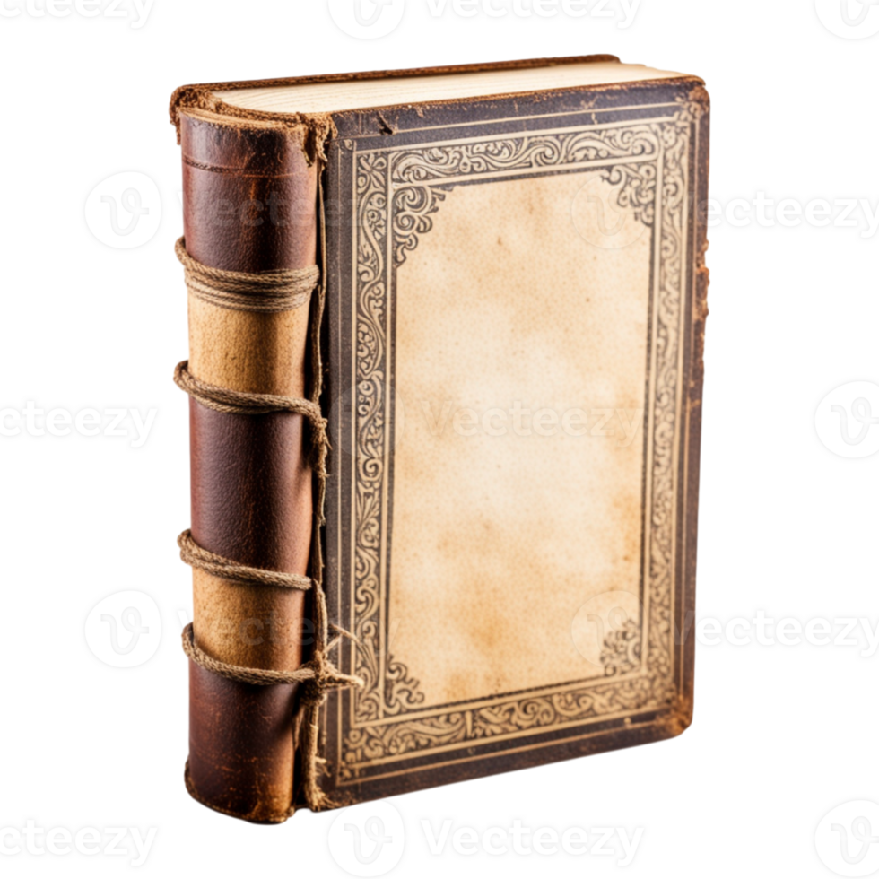 AI generated Old Closed Book Isolated on Transparent Background png