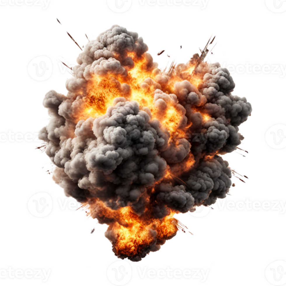 AI generated Explosion Isolated on Transparent Background png