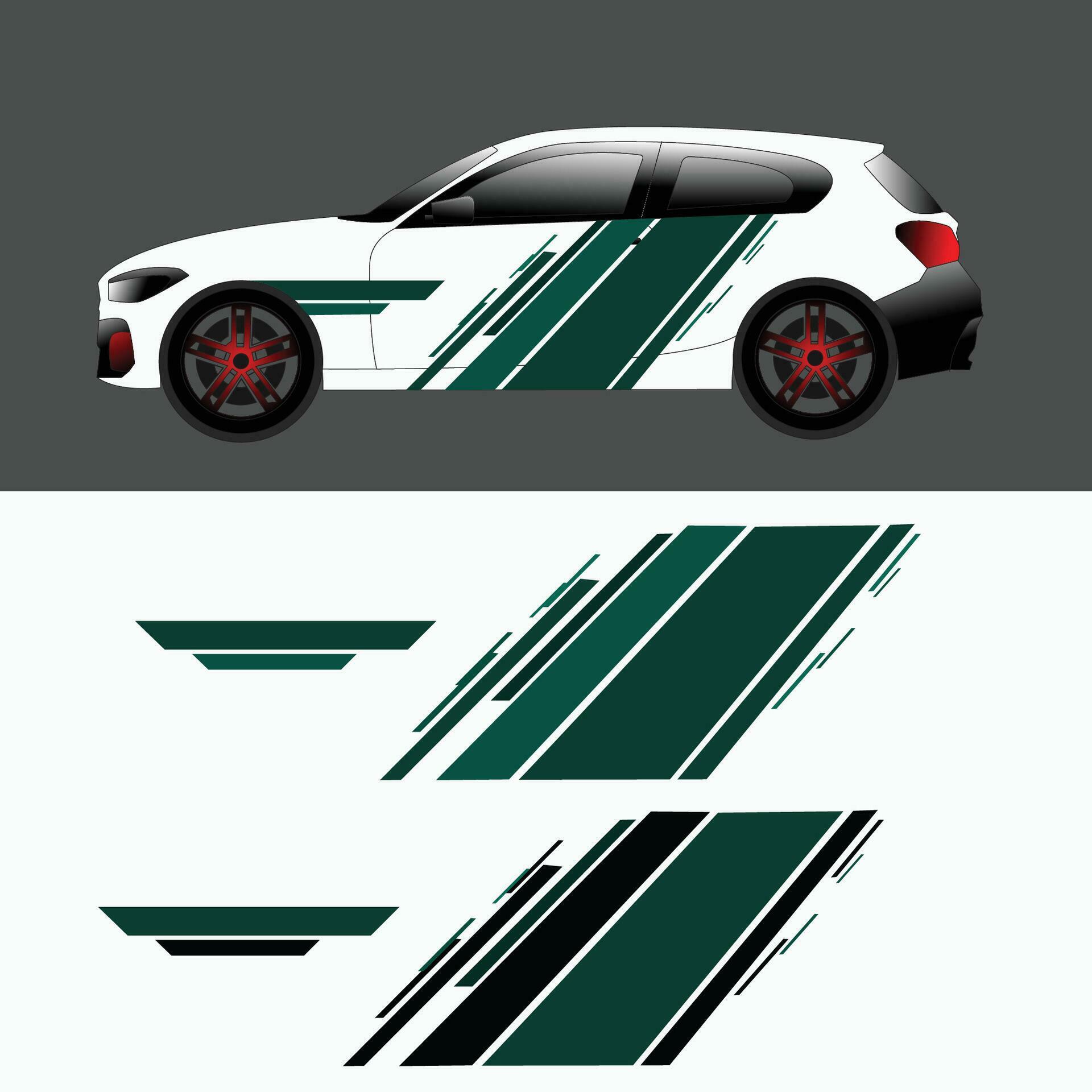 car wrap sticker design vector. car body stickers 34927228 Vector Art
