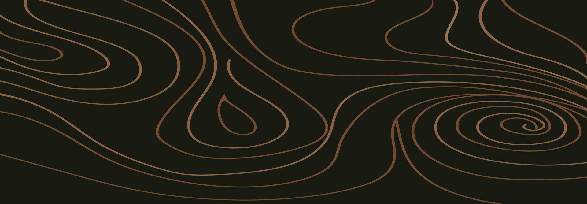 Abstract growth rings of a tree.Line design of a wooden stump. vector