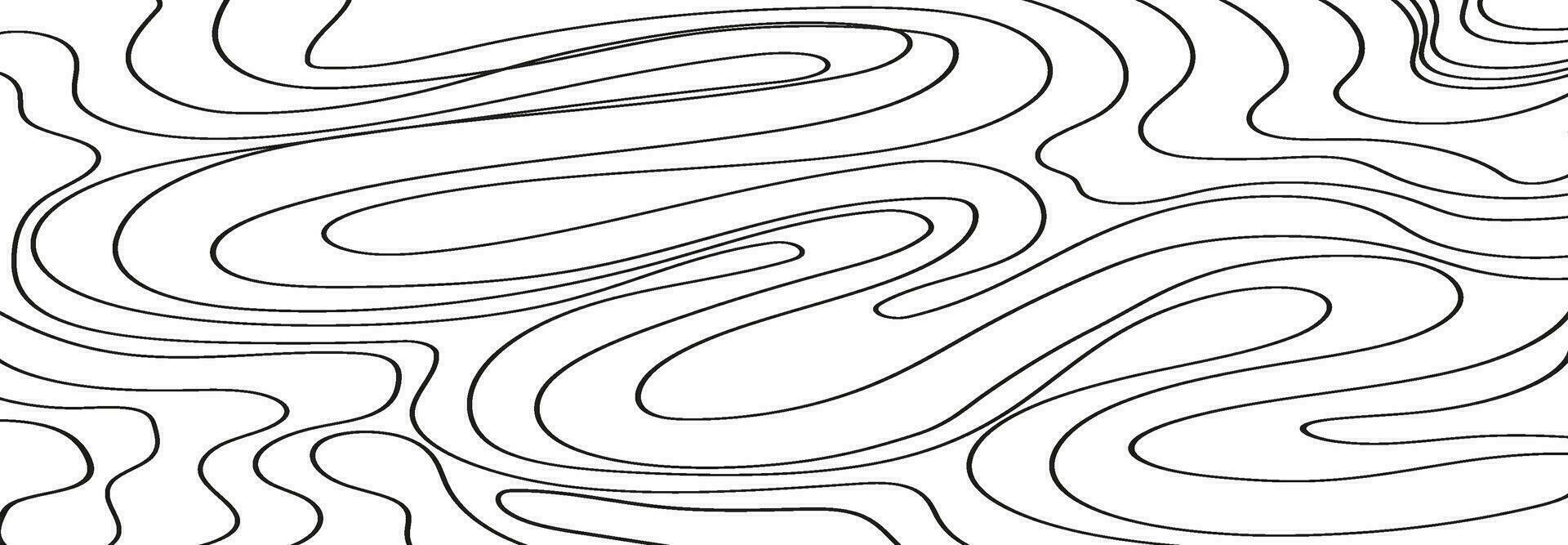 Abstract growth rings of a tree.Line design of a wooden stump. vector