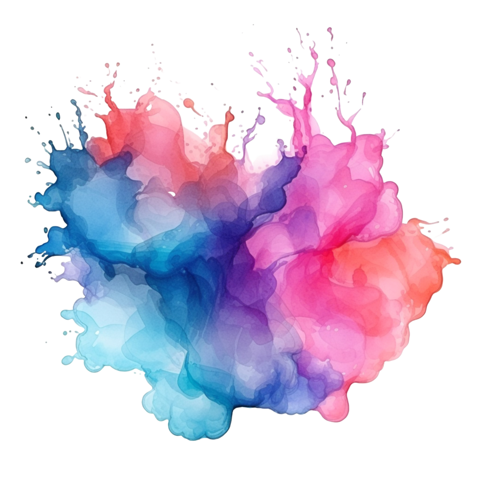 Watercolor splash clip art png