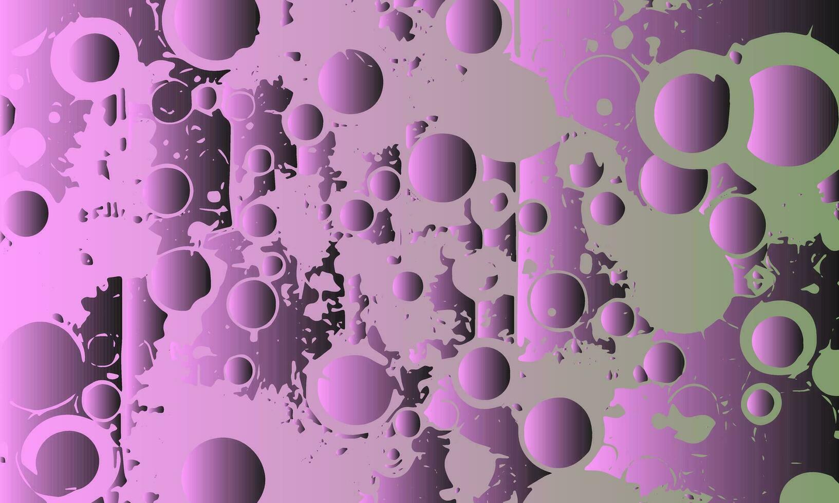 a purple and green abstract background with many bubbles vector