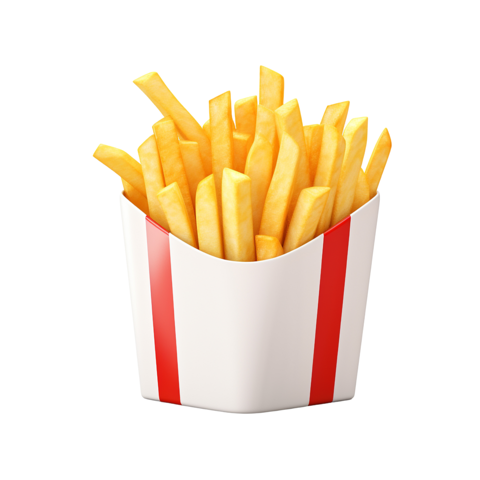 AI generated French fries clip art png