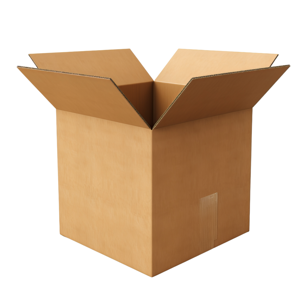 AI generated Opened cardboard box clip art png