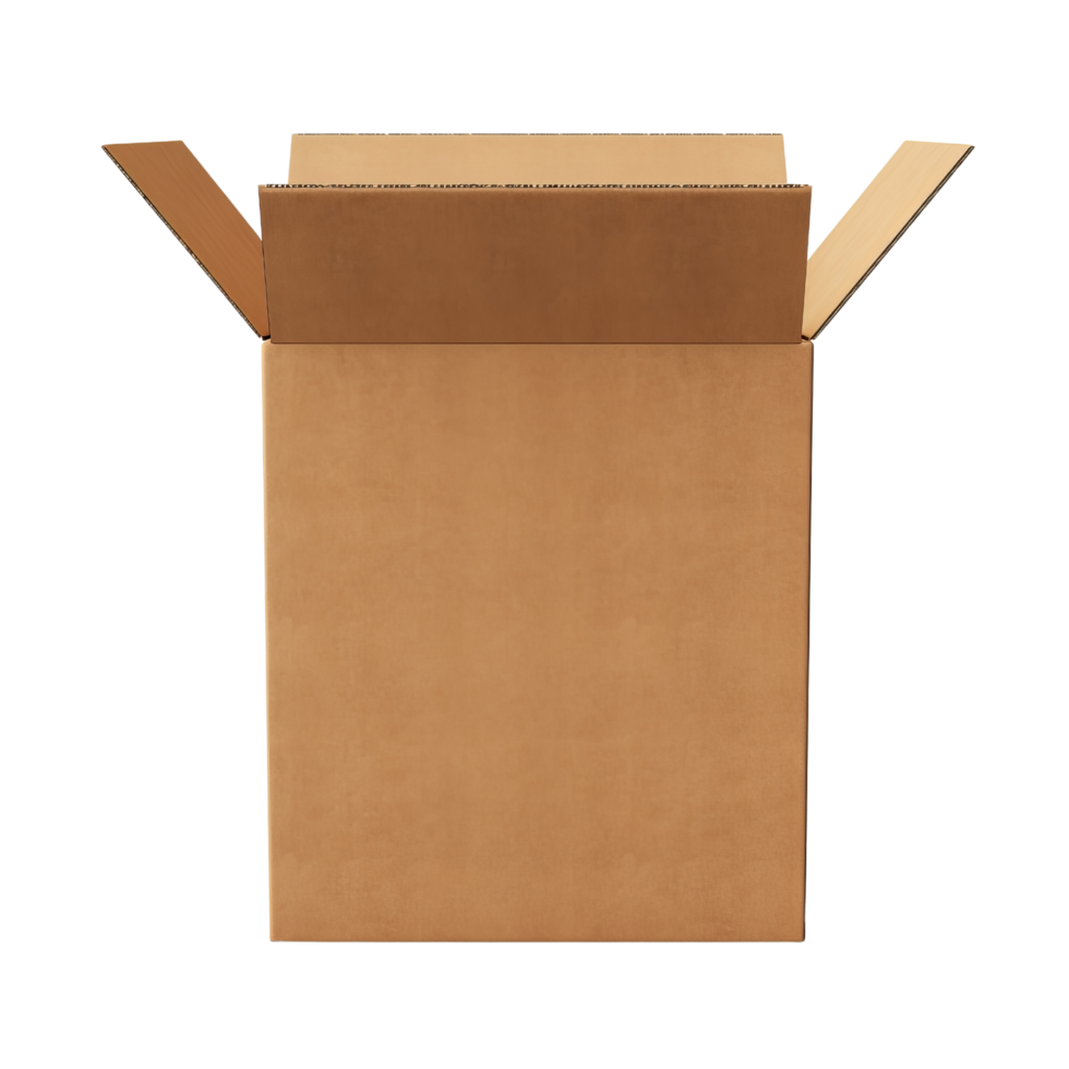 AI generated Opened cardboard box clip art png