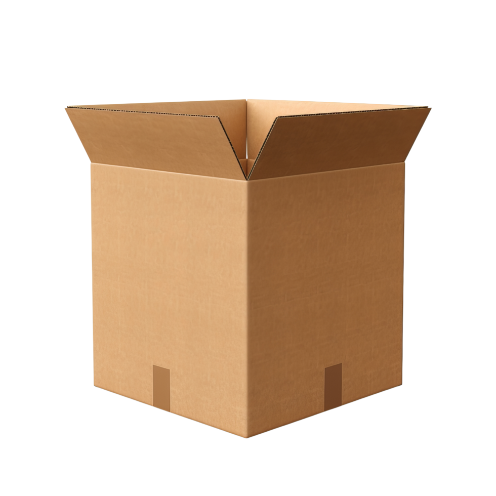 AI generated Opened cardboard box clip art png