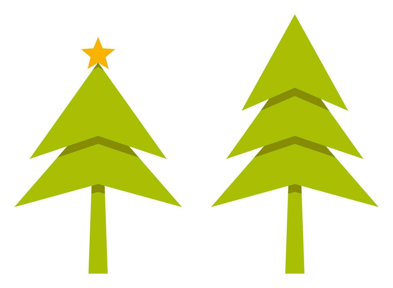 Christmas tree icon green color, simple flat design. vector ornament for posters, greeting cards, brochures, banners, social media.