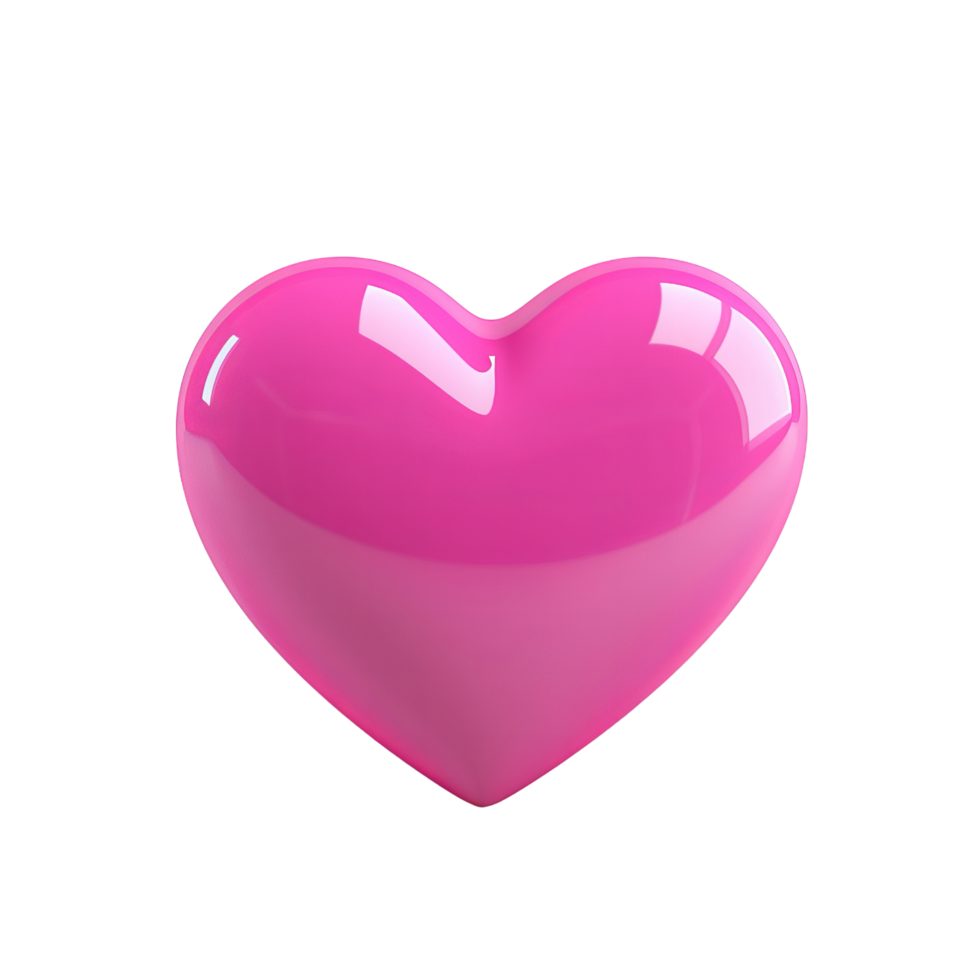 ai gegenereerd roze hart 3d klem kunst png