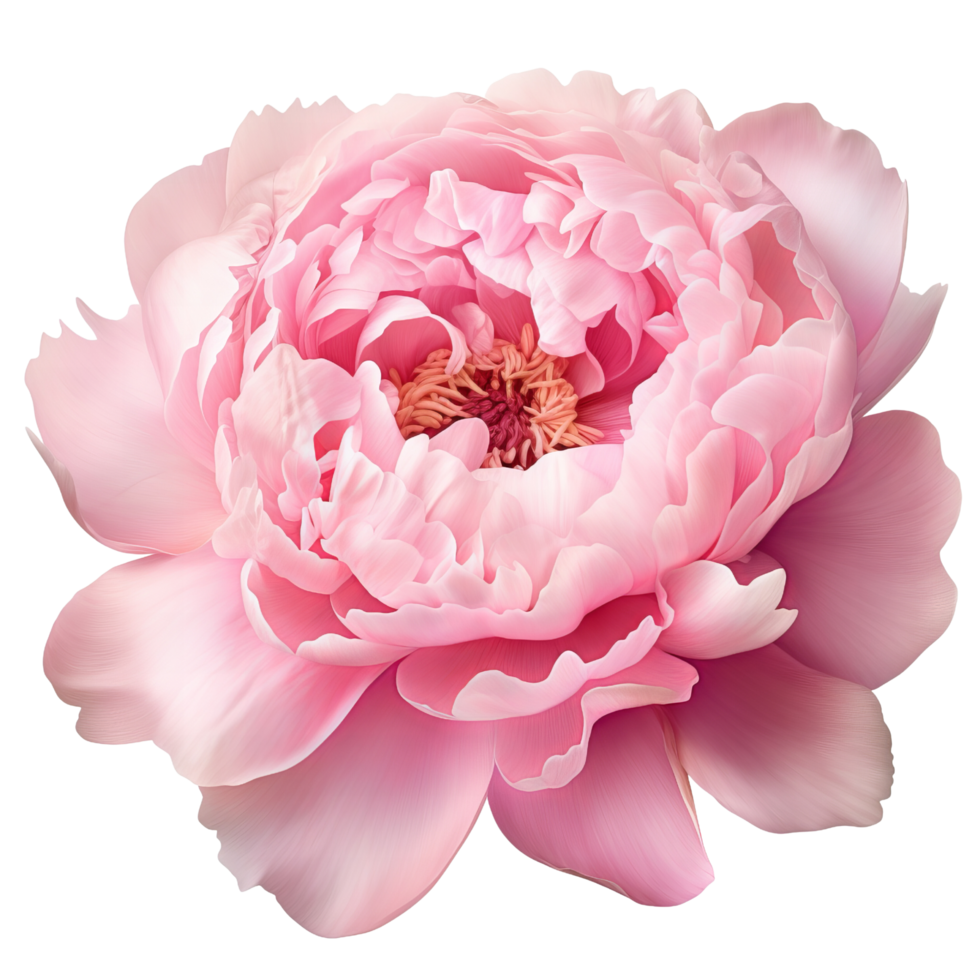 AI generated Pink peony clip art png