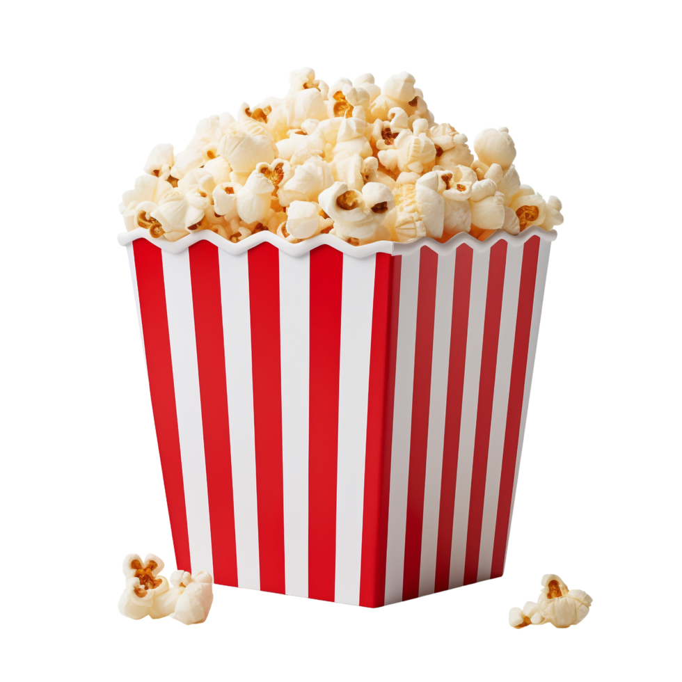 AI generated Popcorn tub clip art png