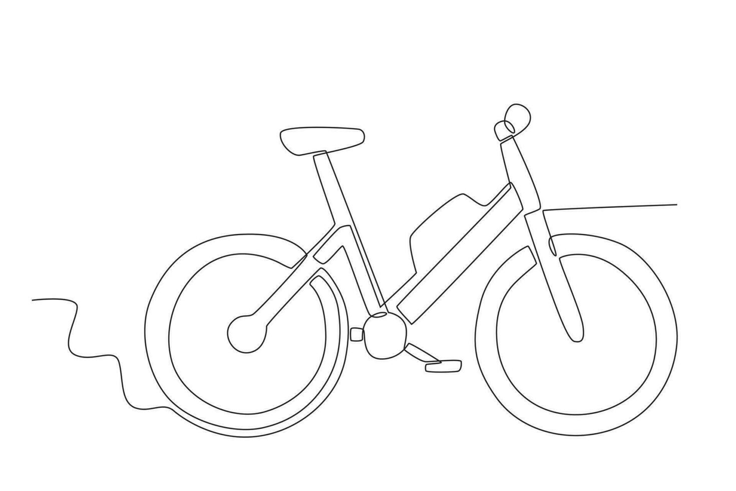 An electric bicycle for travel vector