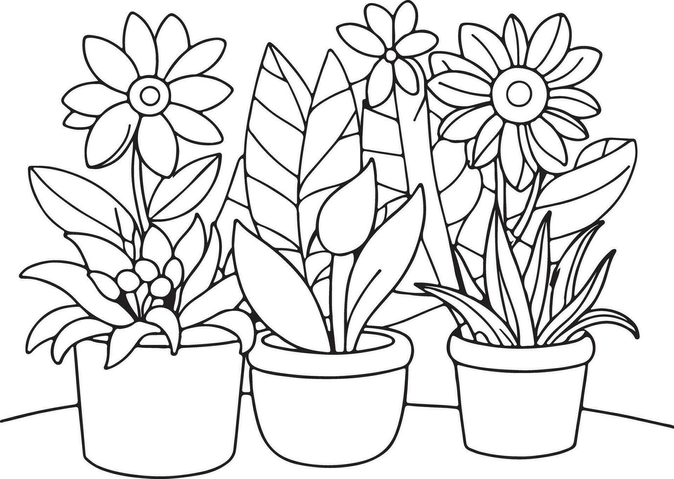Cute animals and flowers vector